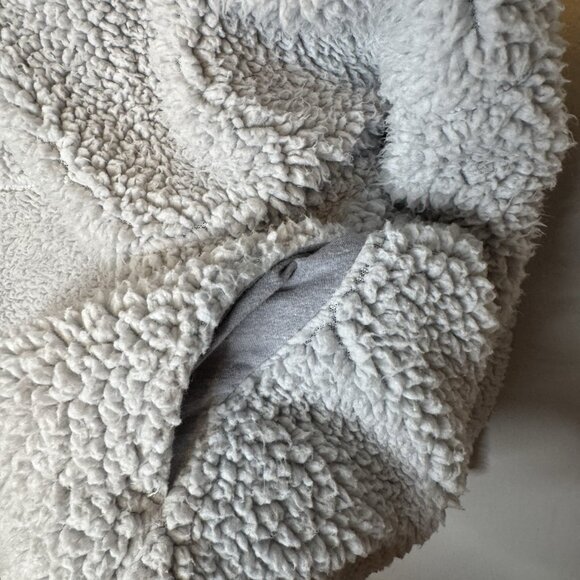 Women’s Prana Teddy Jacket Quarter Zip Medium Gray Hooded Grey Pullover - Picture 5 of 10